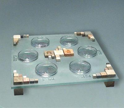 Teveria Jerusalem Stone Glass Seder Plate