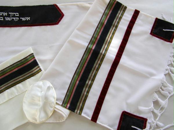 Judaica GSGSG950 20"x 72"Colored Stripes Tallit