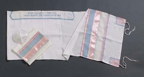 Judaica GSWTT2068 20"x 72"Doupion Silk Tallit Wine and Song for Women