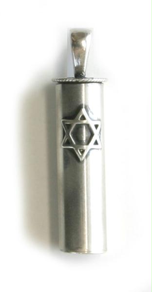 Jewish Star of david Mezuzah Pendant