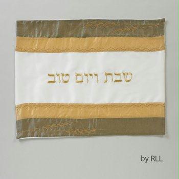 Judaica RLCCEB35G 19"x 15"Goldtone Organza Challah Cover