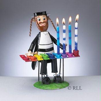 Xylophone Player HandCrafted Metal Menorah