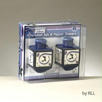 Chanukah Ribbons Draydel Salt Pepper Shakers