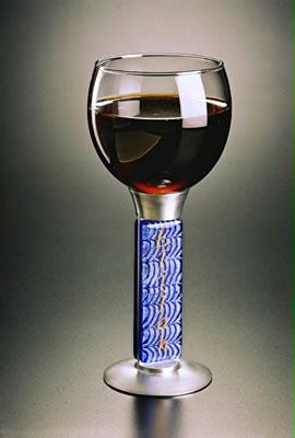 Judaica SBKCKE Elijah S Cup Combed Glass Enamels