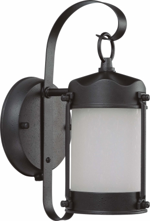 Wall Mount Outdoor Lighting Nuvo Lighting 60-3946 1 Light Piper Outdoor Wall with Frosted Glass - 1 13w GU24 Lamp Included - Pack of 8 NLGHT1706