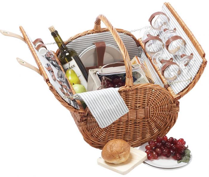 Picnic Plus Psb414 Westport 4 Person Picnic Basket Willow