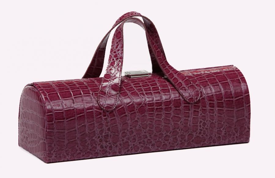 Picnic Plus Psm-112Pc Carlotta Clutch Wine Bottle Clutch- Purple Croc