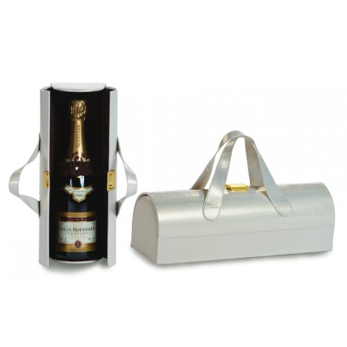 Picnic Plus Psm-112Wg Carlotta Clutch Wine Bottle Clutch- White Gold
