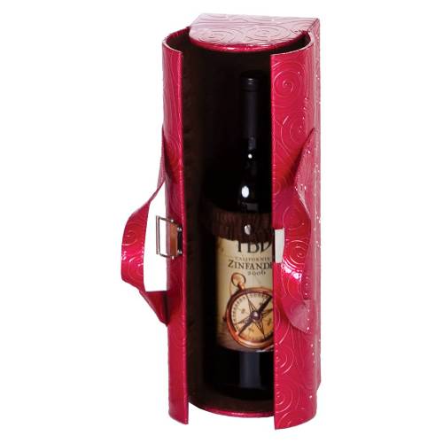 Picnic Plus Psm-112Ys Carlotta Clutch Wine Bottle Clutch- Ruby Swirl