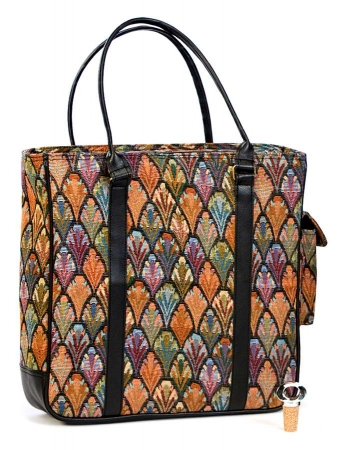 Picnic Plus Psm-129T Quad Bottle Wine Tote- Tapestry