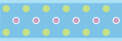 Roommates RMK1451BCS Dot Peel  Stick Border  Blue