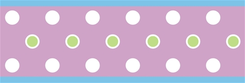 Roommates RMK1455BCS Dot Peel  Stick Border  Purple