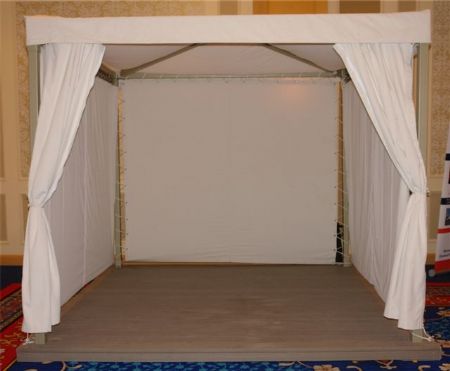 Somers Furniture 8142 10 ft. W x 10 ft. D x 10 ft. H Cabana with Powder Coated Metal Frame and Polywood Floor