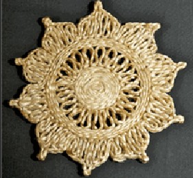Tookies Flower Trivets  Organic Jute