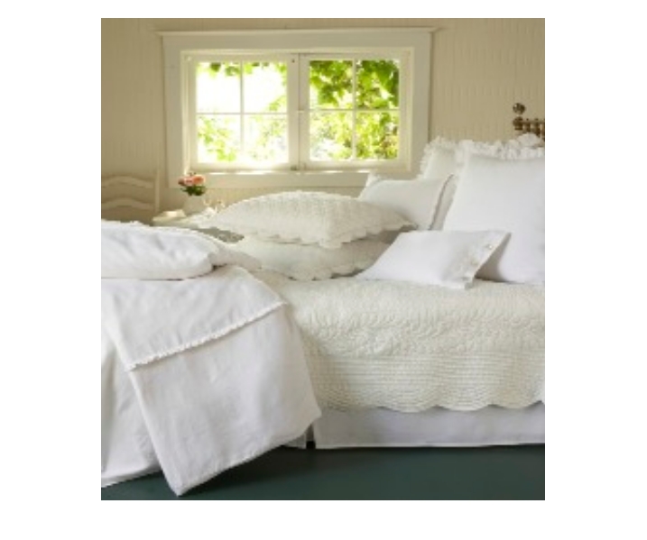 Taylor Linens 300WHAMPKD Hampton Linen 104 in. x 90 in. King Duvet White