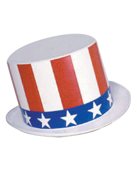Rubies Costume Co H446 Plastic Uncle Sam Top Hat Adult