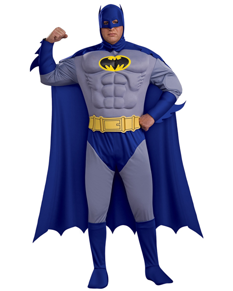 Rubies Costume Co 17596PR Mens Plus Size Deluxe Muscle Chest Batman Costume