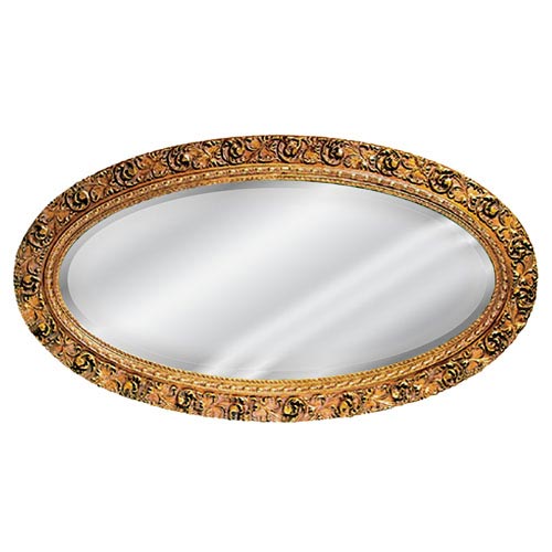 5045bz Serpentine Oval Mirror - Bronze