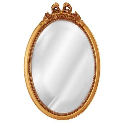 5110ag Oval Bow Mirror - Antique Gold