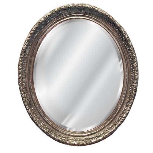 5246sh Ornate Oval Bevel Mirror - Shimmer