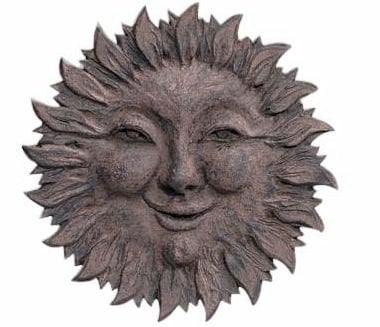 86001wi Sun Face Plaque - Wrought Iron