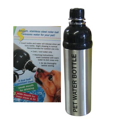 Sf6035 Ss 24 Oz. Bpa Free Travel Water Bottle For Pets - Silver