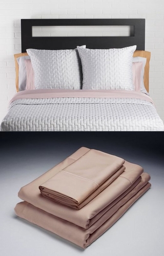 Home Source 51500QNR15 100 Percent Bamboo Queen Fitted Sheet  Lotus