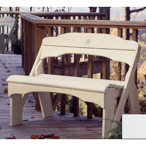 Uwharrie Chair 4071 Picnic Bench with Back  White