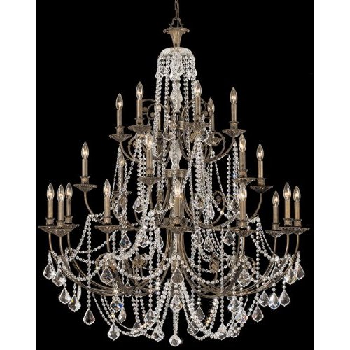 Regis Collection 5120EBCLS Clear Swarovski Strass Crystal Wrought Iron Chandelier