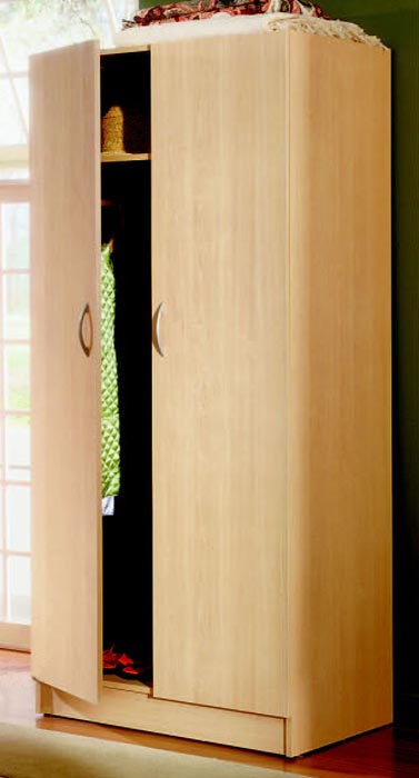 Nexera 564 Deco 2 Door Wardrobe Armoire in Natural Maple