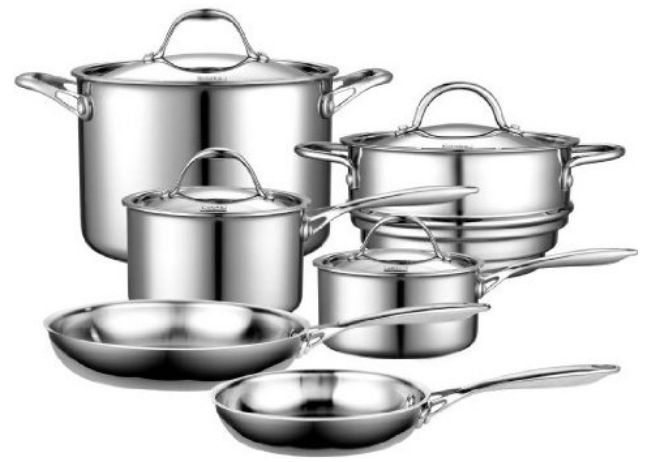 Nc00210 Multi-ply Clad Stainless-steel 10-piece Cookware Set