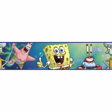 Roommates RMK1416BCS Spongebob Squarepants Peel  Stick Border