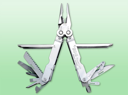 SOG S62L Powerlock with VCutter and Leather Holster