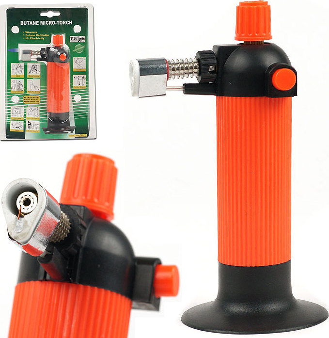 Self Igniting Refillable Butane Micro Torch With Ceramic Tip