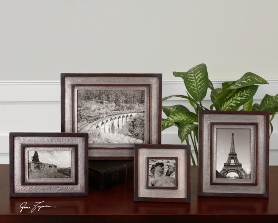 Grace Feyock 18536 Fedha#44; Photo Frames#44; S4 Antiqued Silver