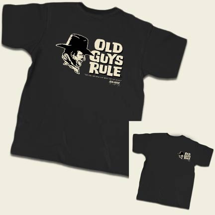 B Elite Designs OG010JW-L Old Guys Rule John Wayne Talk Low Black Tee - Large