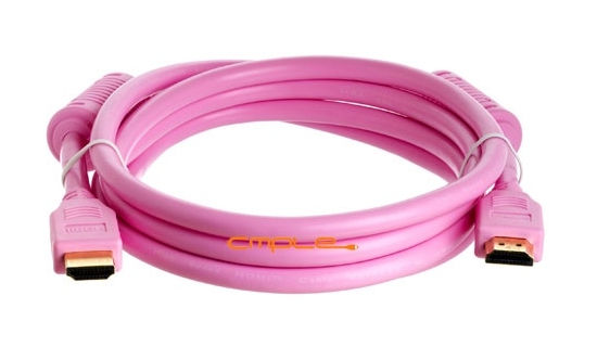 CMPLE 980N 6FT 28AWG HDMI Cable with Ferrite Cores Pink