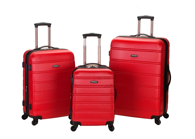 Rockland F160-red Melbourne 3 Pc Abs Luggage Set
