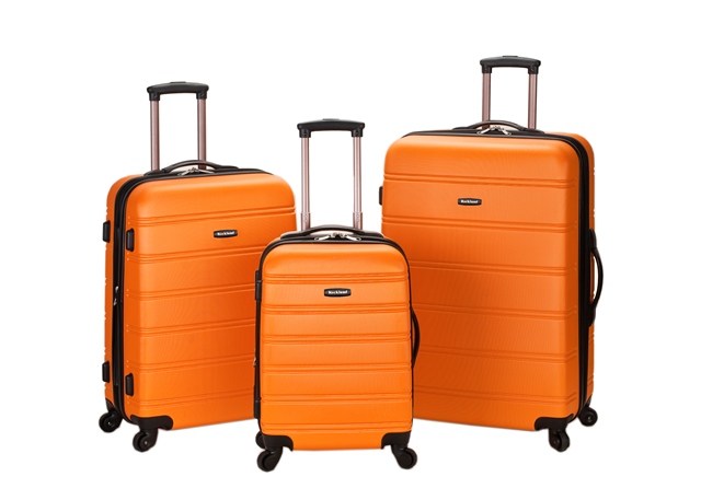 Rockland F160-orange Melbourne 3 Pc Abs Luggage Set