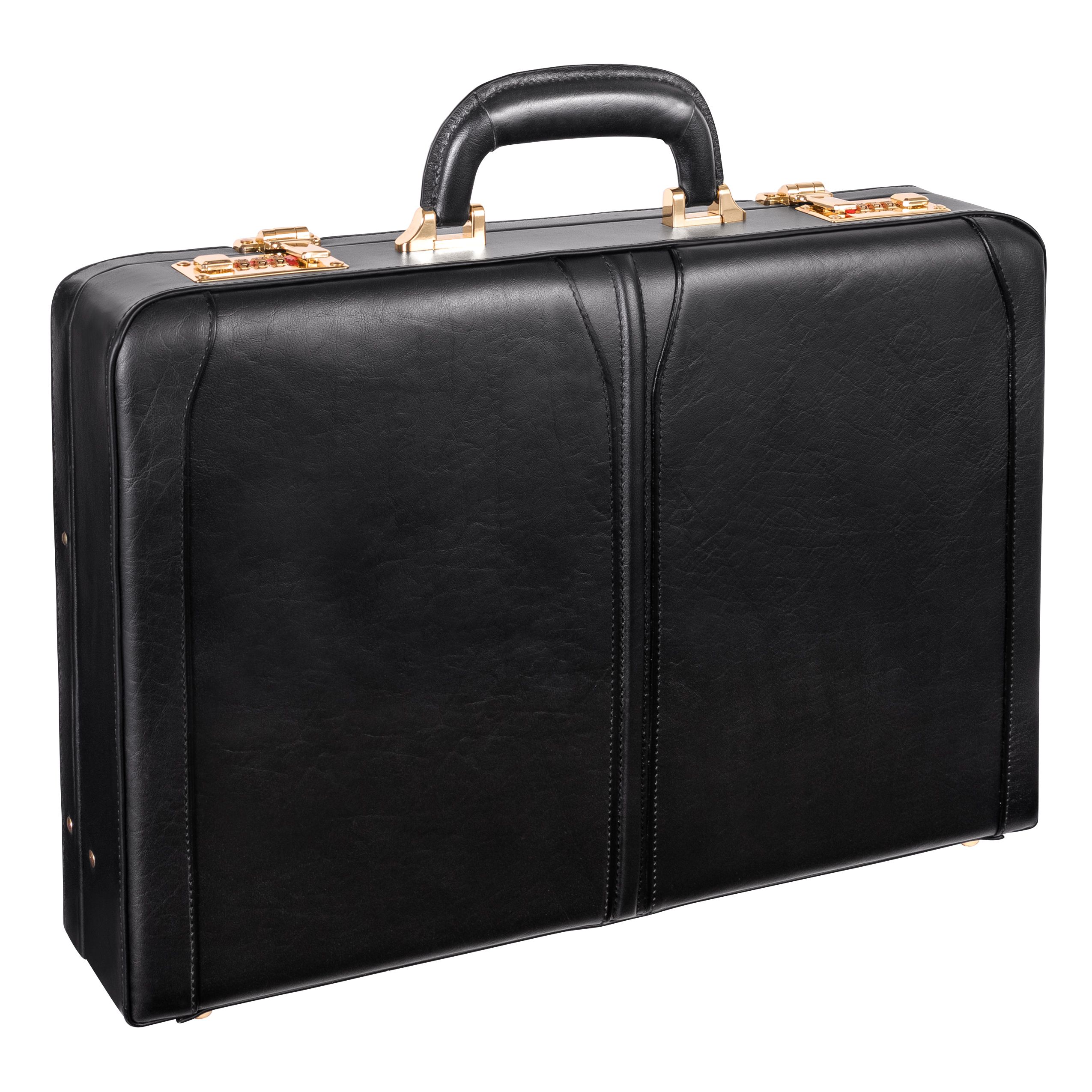 Mcklein 80455 Lawson 80455- Black Leather Attache Case