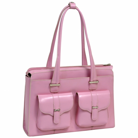 Mcklein 96549 Alexis 96549- Pink Leather Ladies Briefcase