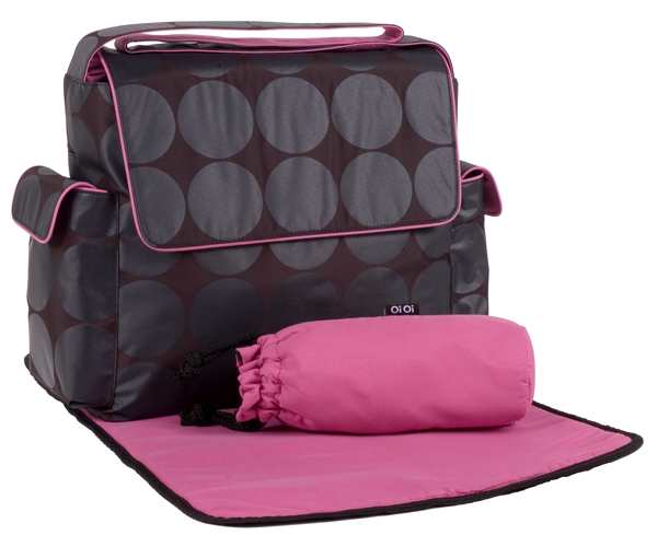 OiOi Baby Bags 6057 Messenger Bag CharCandy Pink Dot