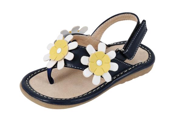 Squeak Me Shoes 14547 Navy Pixie Sandal Girls Toddler Shoe Size 7