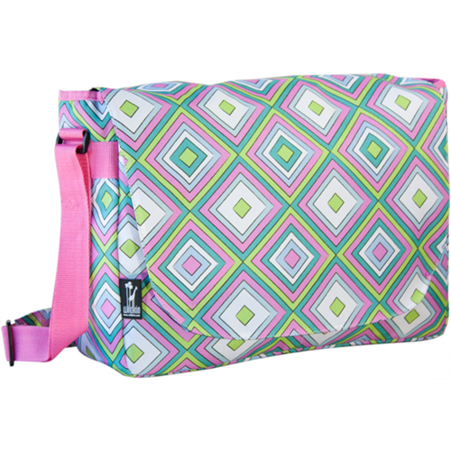 Wildkin 38115 Pink Retro Laptop Messenger Bag