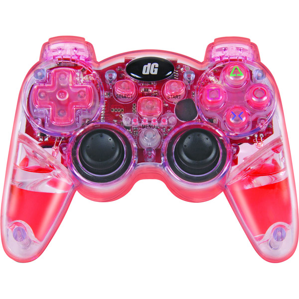Dreamgear Lava Glow Wireless Controller for PS3 PS3 Slim Red