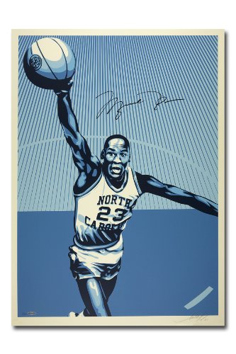 Upper Deck 75219 Michael Jordan/Shepard Fairey Artist DualAutographed UNC 24x36 Silkscreen Print UDA
