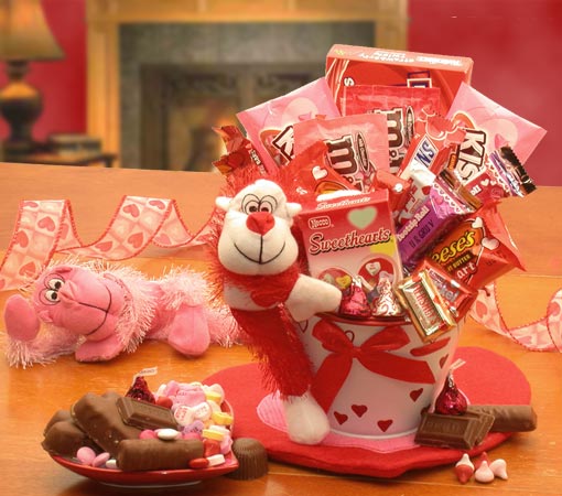 Gift Basket 8160352 Monkey Love Valentines Gift Pail
