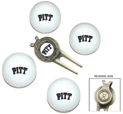 23706 Pittsburgh Panthers Pack Of 4 Golf Balls And Divet Tool Gift Set