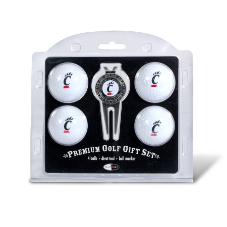 UPC 637556240064 product image for 24006 Cincinnati Bearcats Pack of 4 Golf Balls and Divet Tool Gift Set | upcitemdb.com
