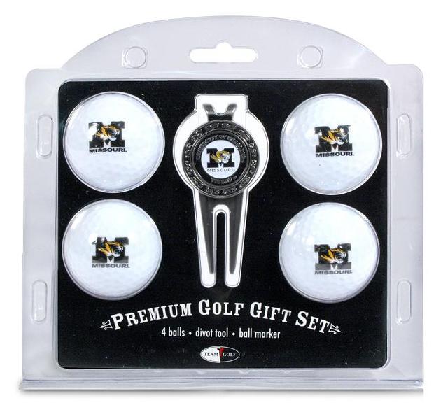 Missouri Tigers Pack of 4 Golf Balls and Divet Tool Gift Set